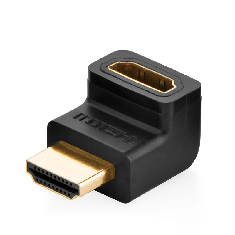 Адаптер UGreenHD под прямым углом 90 1 4 HDMI-совместимая поворотная головка интерфейса |