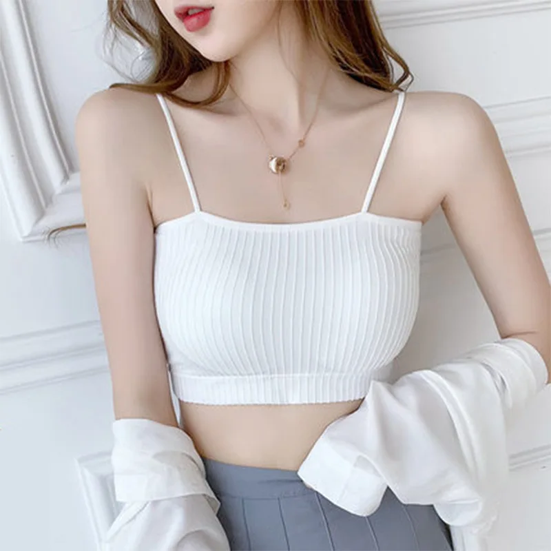 

Summer Sexy Women Floral Lace Seamless Bandeau Wire Free Thin Lace Strapless Bra Comfortable Padded Brassiere Top 2019 New