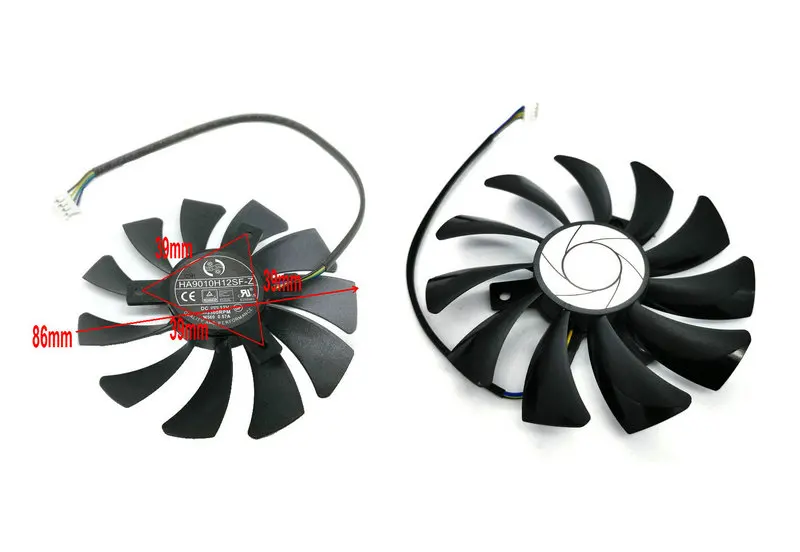 Охлаждающий вентилятор 85 мм 4pin 4 Гб для замены MSI Inno3D P106 960 GeForce GTX 1060 AERO ITX 3G 6G OC