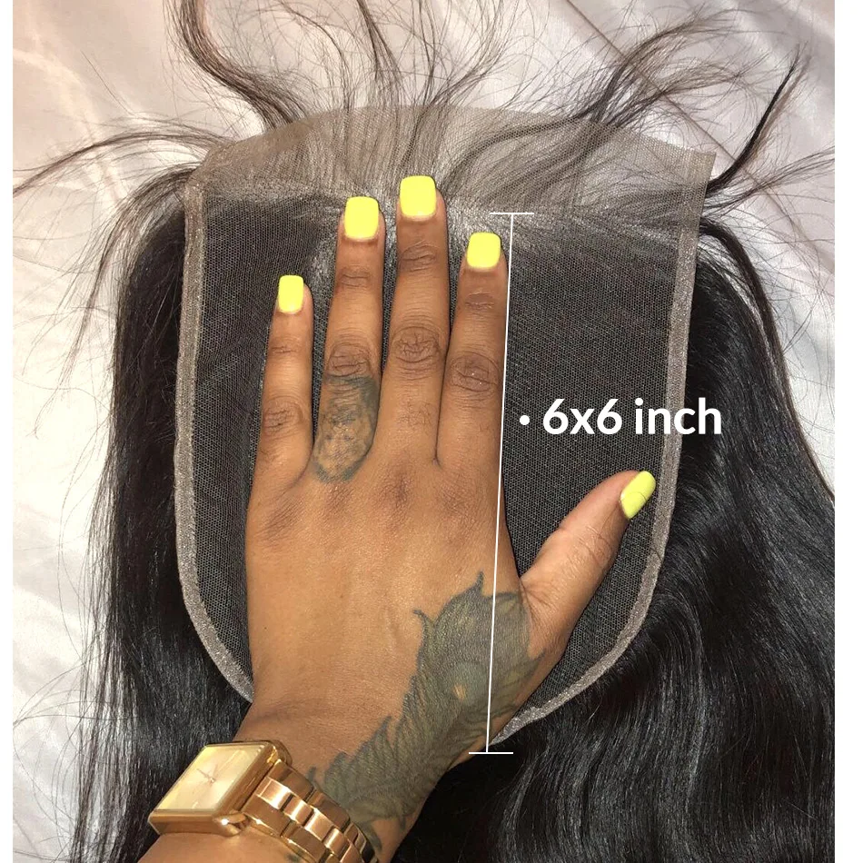Luvin OneCutHair волнистые кружевные накладки для тела 6x6 человеческие девственные волосы с волосами для детей средней длины/бесплатная доставка
