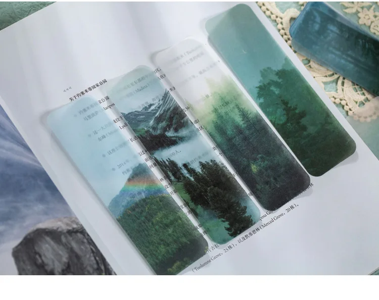 20 pcs/set Forest moon Bookmark Flower dusk Reading Book mark Stationery Message card material Paper School Office Supply