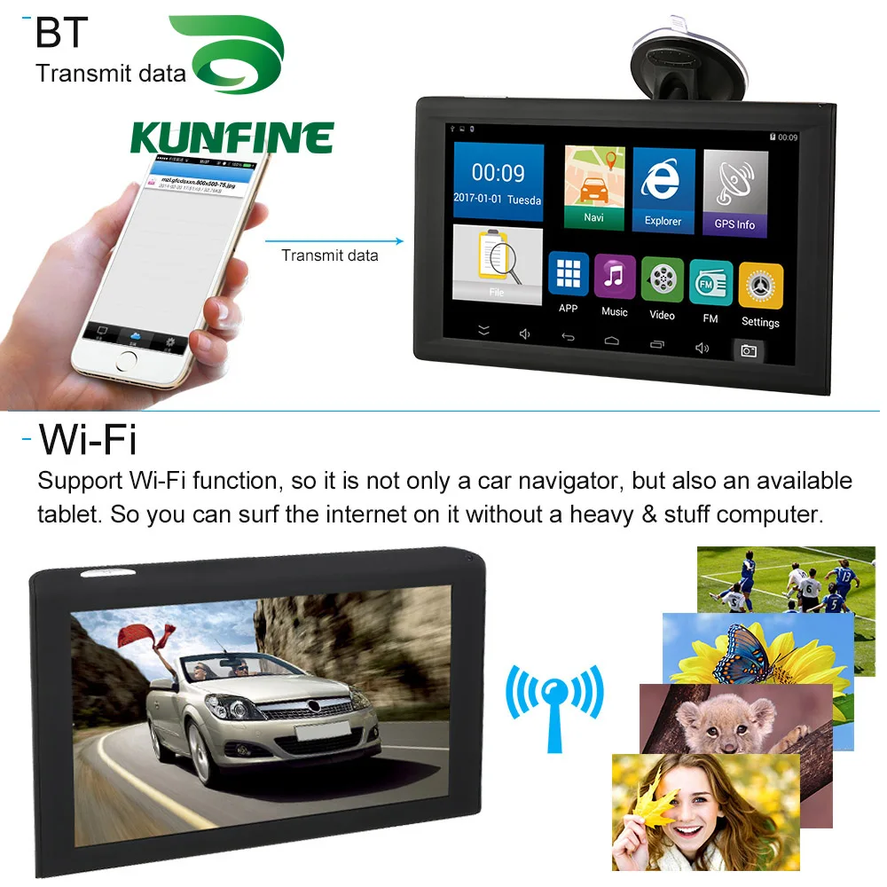 Car GPS Navigation With FM Radio16GB 512M Truck GPS Navigators Rear View Camera Screen Free Map Upgrade android s900  (16)