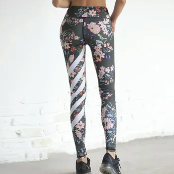 

Women's Winter Floral Printed Sports Pants Yoga Leggings Workout Running Trouser