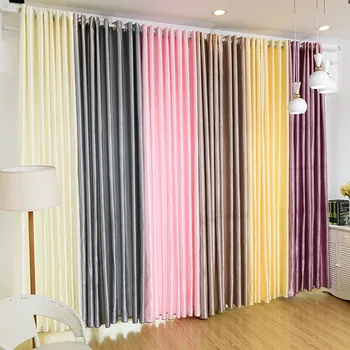 

Modern Luxury Velvet Curtains for Living Dining Room Bedroom High-end Solid Color Sheer Finished Product Curtains