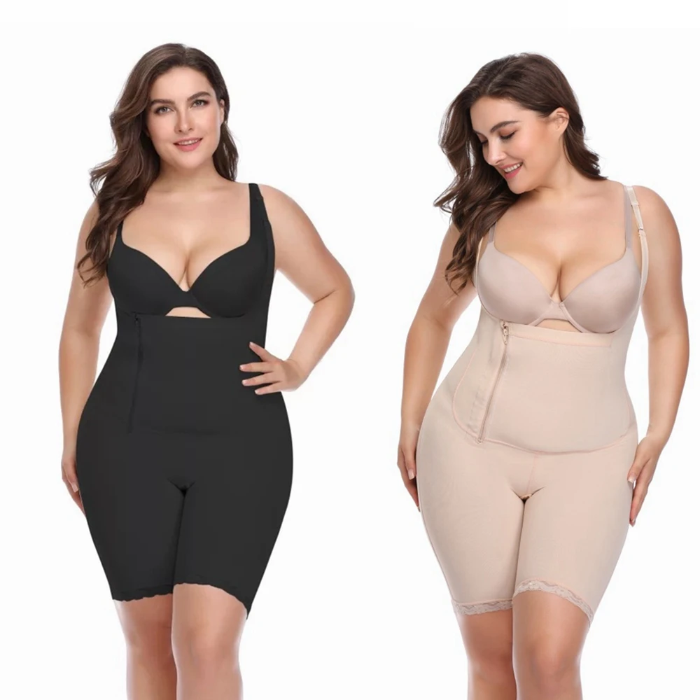 Фирма Управление Корректирующее белье Для женщин Full Body Shaper с Талия корсеты и бюстье Плюс Размеры Утягивающие трусы с завышенной талией корсет формирователь боди 6XL