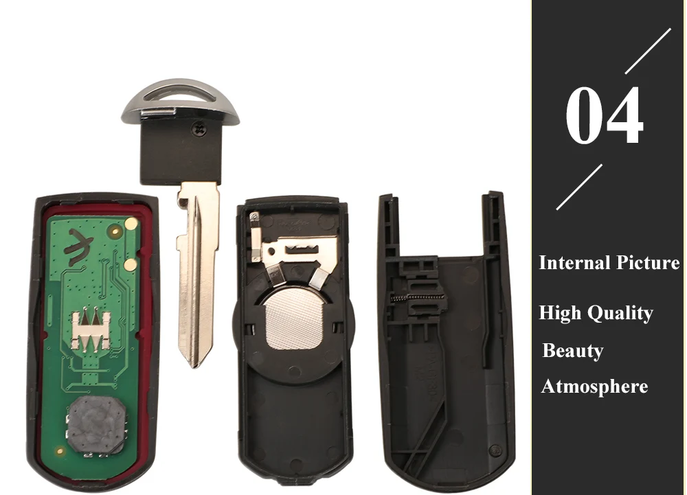 Chiave/Telecomando Per Mazda (sistema Mitsubishi) 6 3 Cx-4 Cx-5 Cx-7 Ske13e-01 - Smart Remote Fob 3 4 Pulsanti 433mhz 49 Chip Mazda - H5eceaf57be684cc185c2977f88646c03o