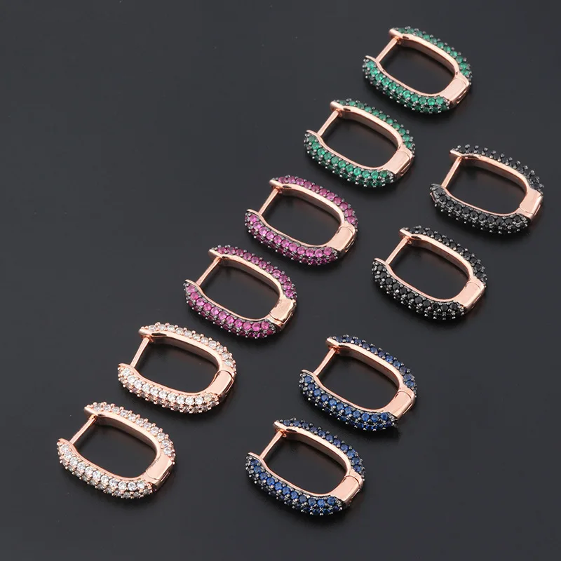 

Funmode модные разноцветные блестящие циркониевые нежные серьги-кольца для вечевечерние для женщин и девочек аксессуары Подарки серьги оптов...