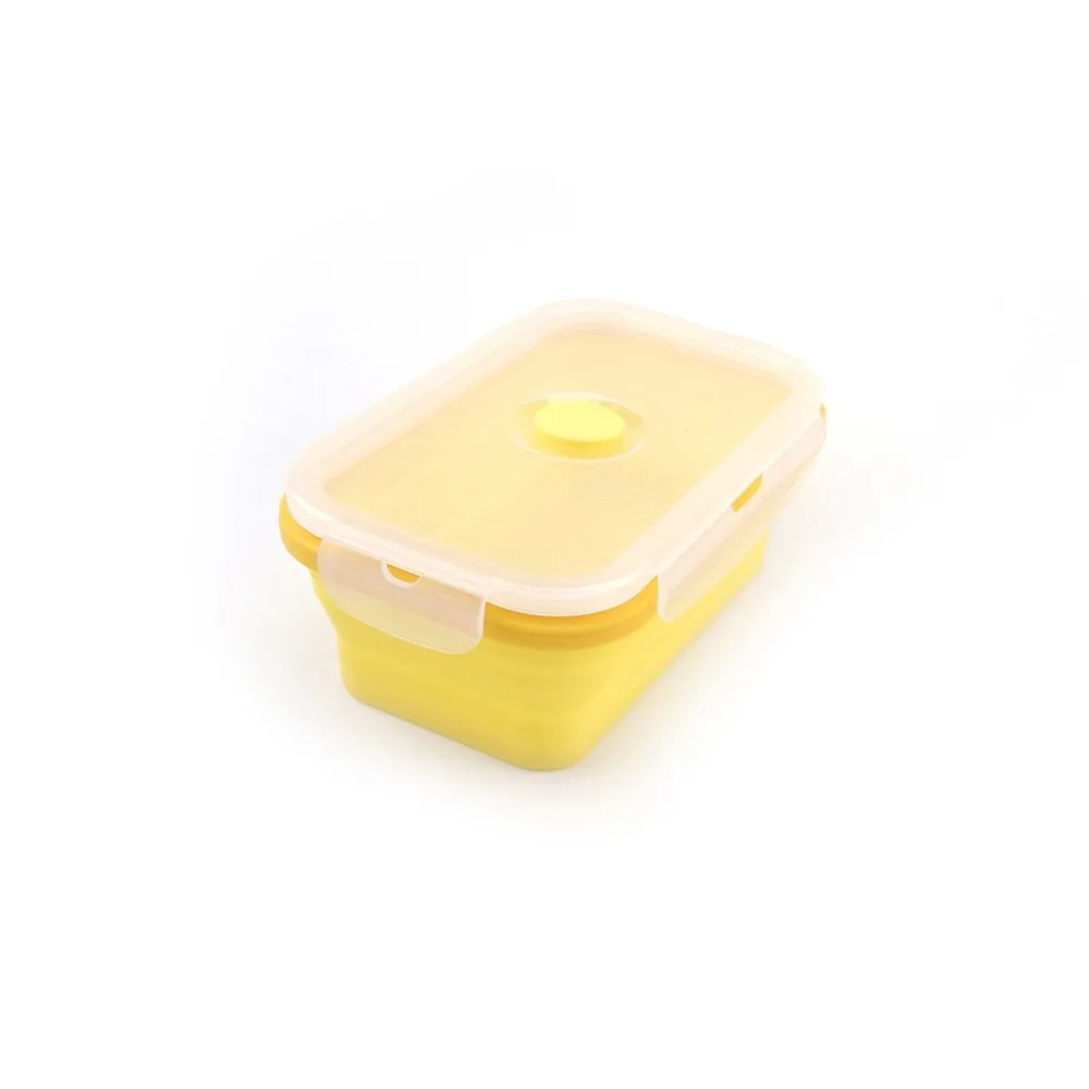 1 шт. практичный красочный складной силиконовый Ланч-бокс экологичный портативный размер детский пищевой контейнер для микроволновой печи печь