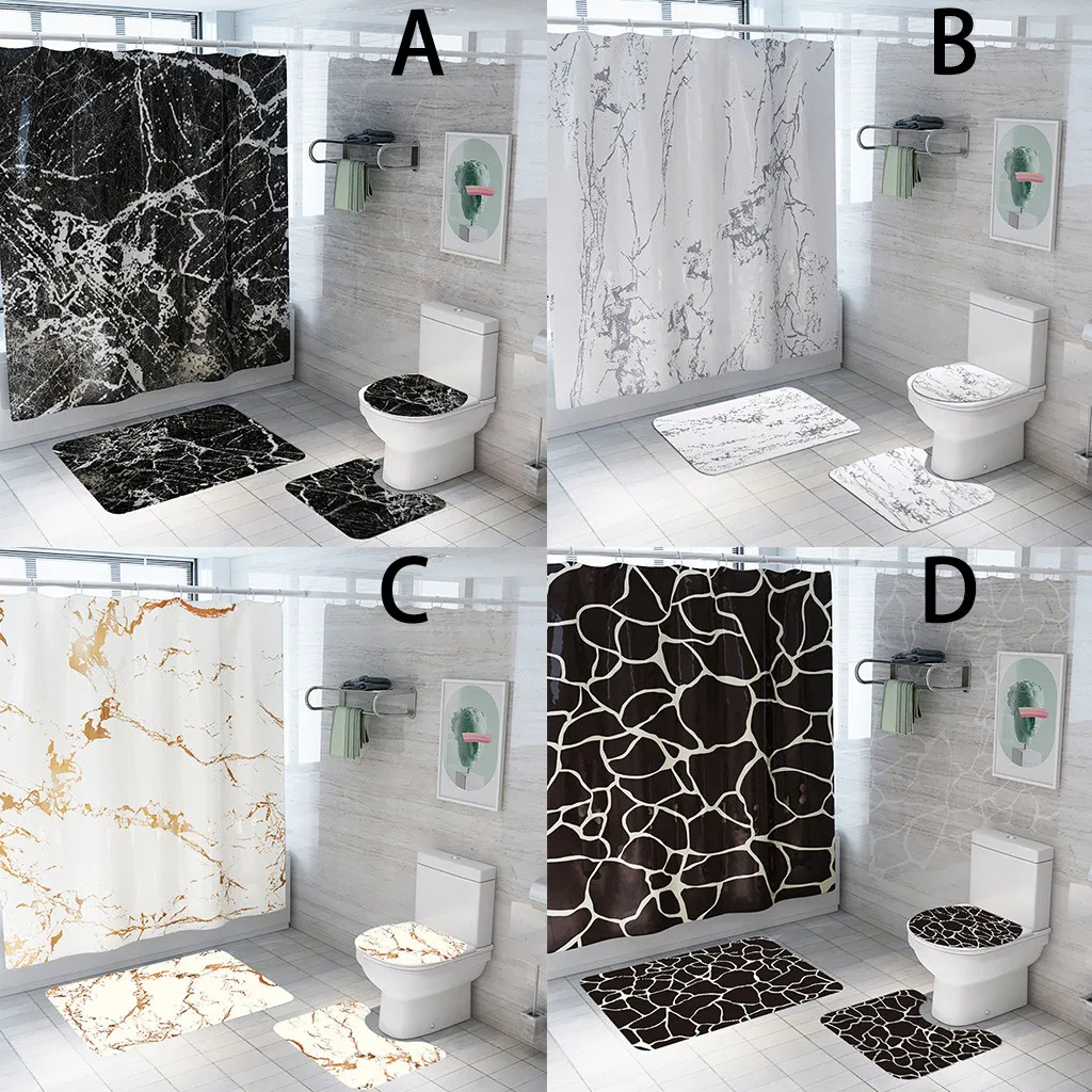 4 Pc Creative Bathroom Accessories Home Decor Curtain Floor Bathroom Accessories Home Decor