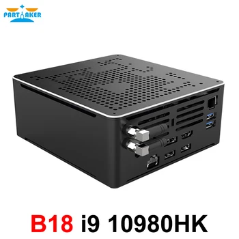 Billig Teilhaftig 2LAN Gaming Computer Mini PC Intel I9 10980HK 8 Kerne 16 Themen 2 * DDR4 2 * M.2 NVMe SSD Win10 Pro 4K HTPC HDMI DP WiFi