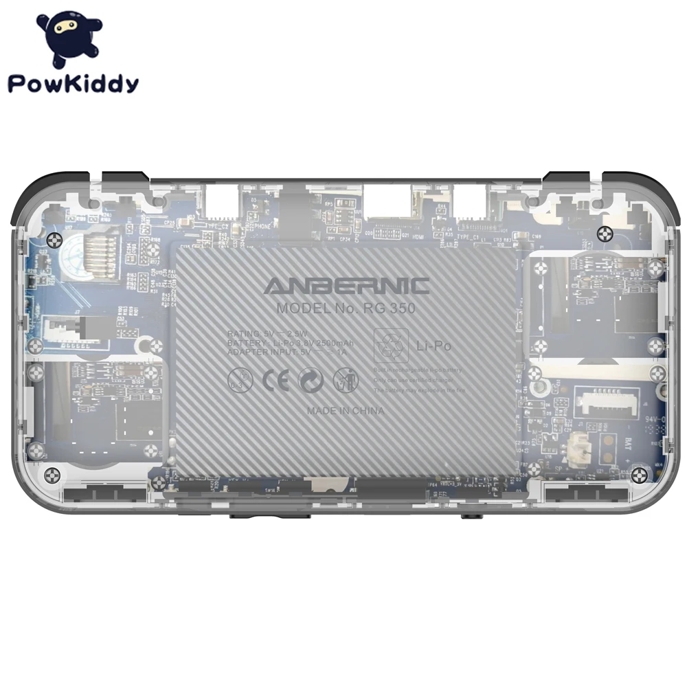 Powkiddy q50 чехол для телефона в виде ретро-игровой консоли RG350 64-разрядный портативные игровые консоли PS1 симулятор 3,5 дюймов ips экран 2500+ открытая система 3D игры