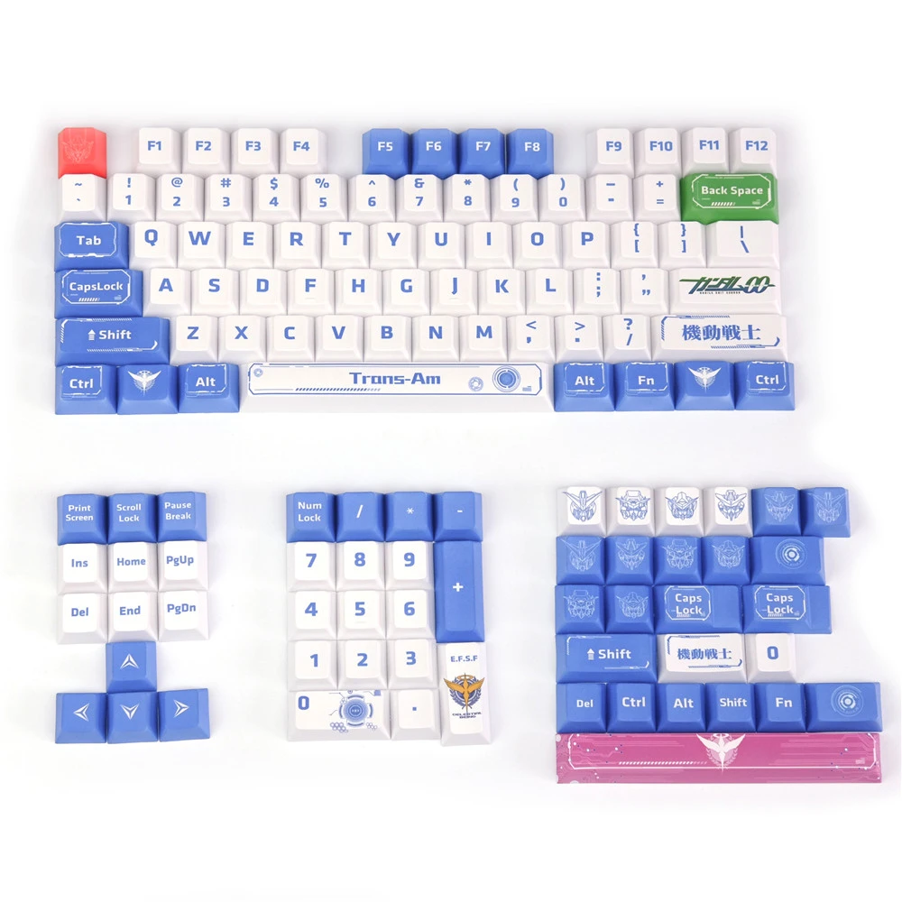 Anime Keycaps Mechanical Keyboard Keycap Cherry Profile Pbt Dye Sublimation Key Caps For 61 64 84 104 Keyboards Aliexpress