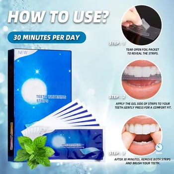 

14pcs 4D Teeth Whitening Strips Tooth Dental Kit White Gel Advanced Tooth Bleaching Whiter Strip Essential 3D Oral Care Hygiene
