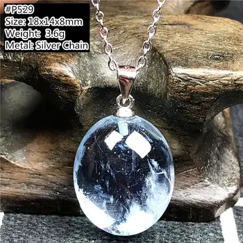 

Natural Ocean Blue Aquamarine Pendant Necklace Jewelry For Woman Lady Man 18x14x8mm Beads Stone Silver Sterling Chains AAAAA