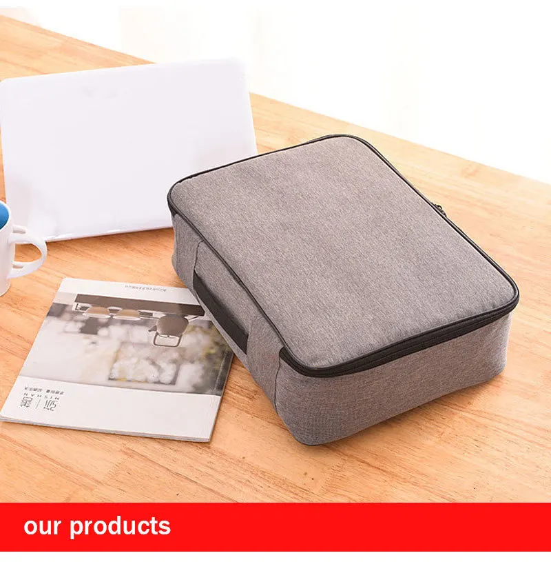 Waterproof Cationic Travel Bag Multi-layer Documents Organizer Handbag Outdoor Portable Large Capacity Zipper Storage Bag