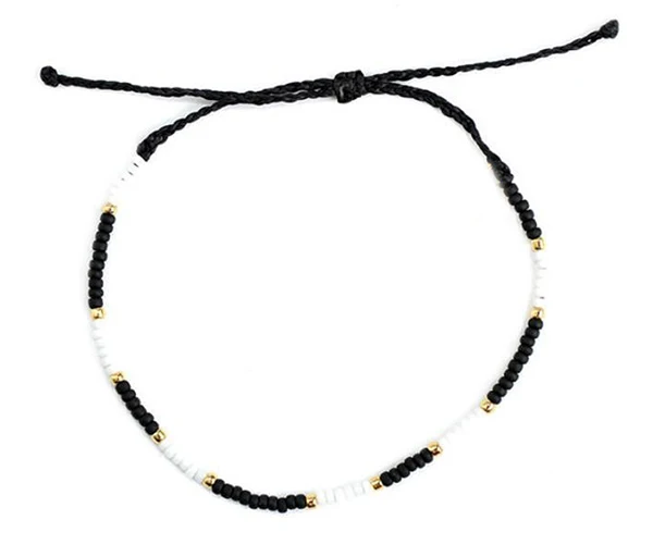Богемский boho браслет дружбы с кисточками восковой плетеный шнур ручной работы Регулируемый Браслет - Окраска металла: Покрытие антикварной бронзой