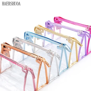 

New quality travel bath bag PVC transparent waterproof zipper multi-function cosmetic bag travel wash bag storage bag