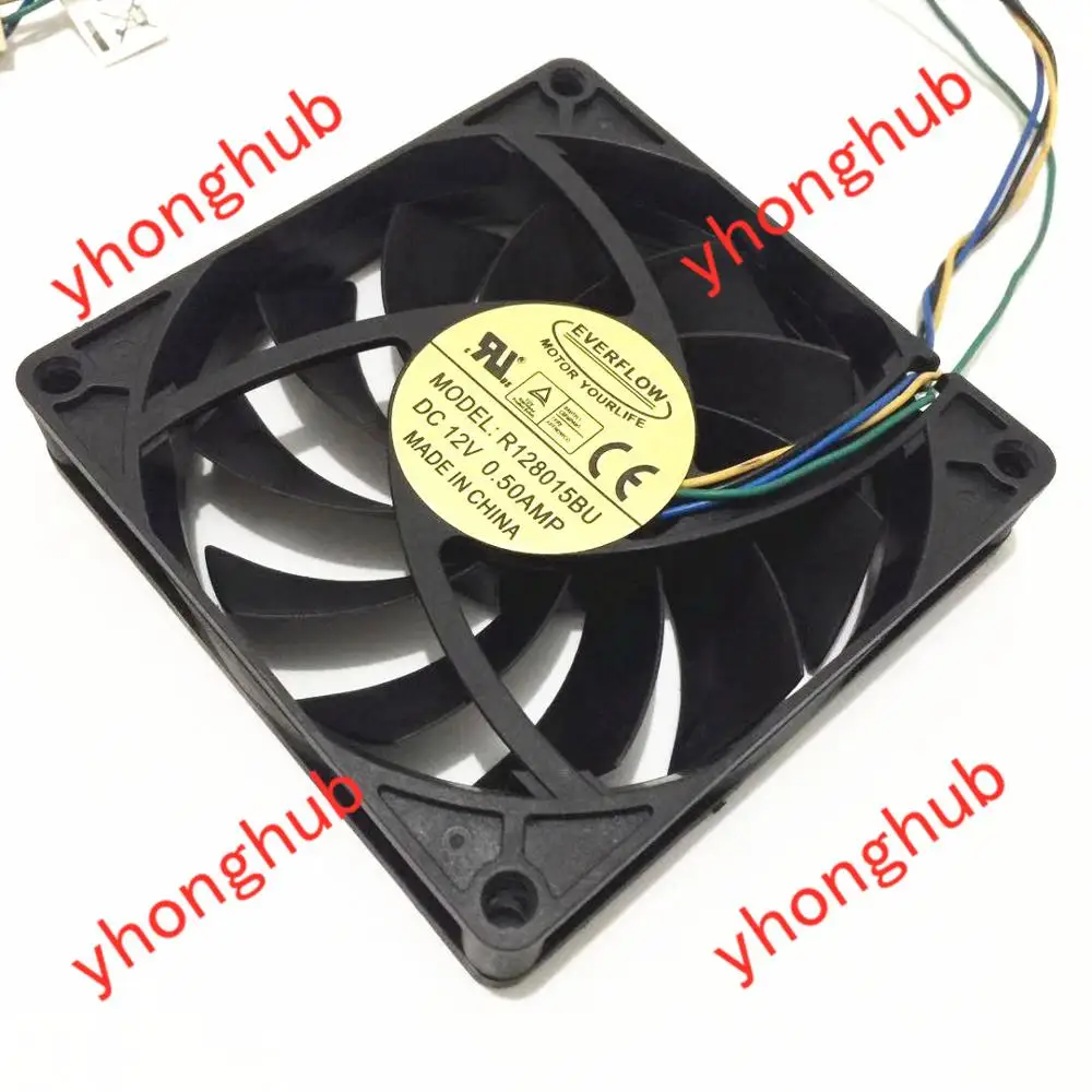 

Emacro For Everflow R128015BU DC 12V 0.50A 80x80x15mm 4-Wire Server Cooler Fan