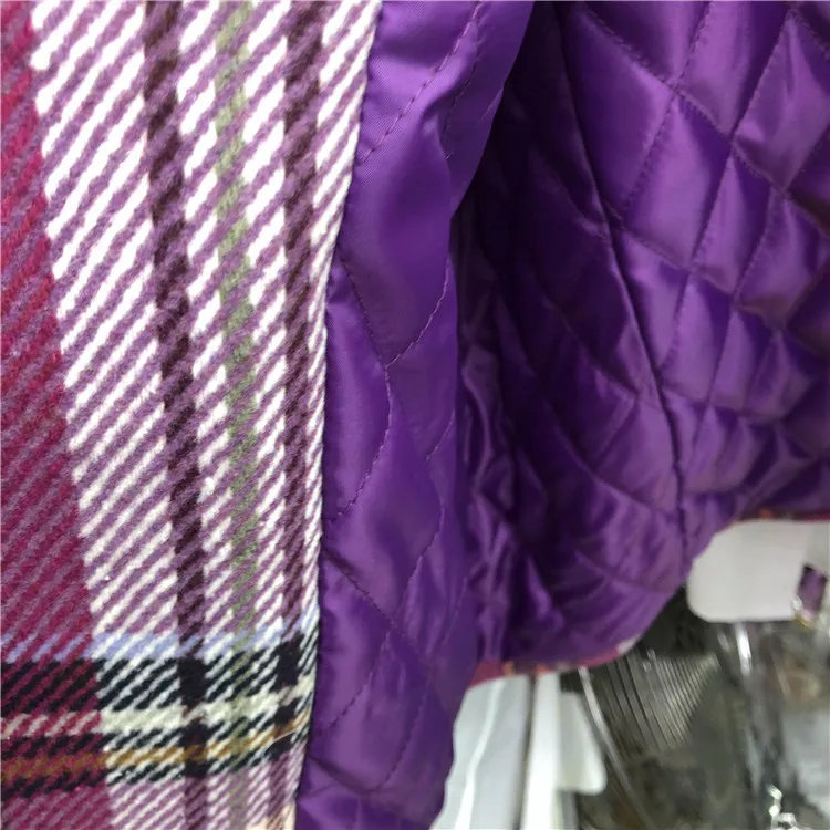 Осенний и зимний модный розовый клетчатый комбинированный блейзер с лацканами плюс хлопковое пальто женский костюм для досуга куртка теплая верхняя одежда