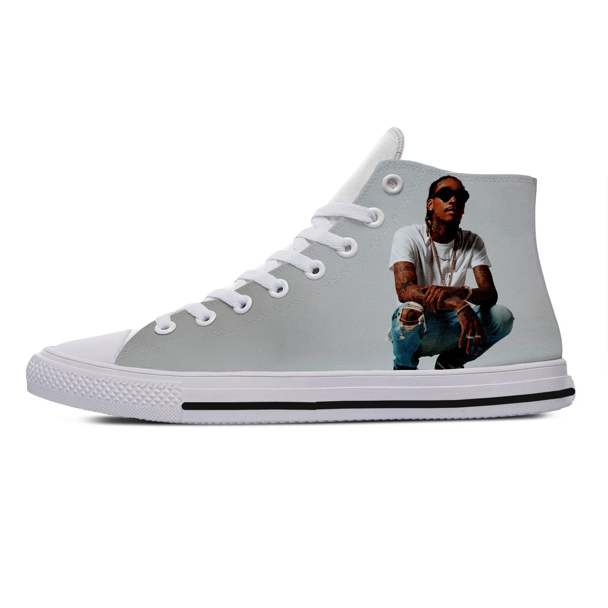 Лидер продаж 2019 модные высокие кроссовки с 3D принтом Wiz Khalifa для мужчин и женщин