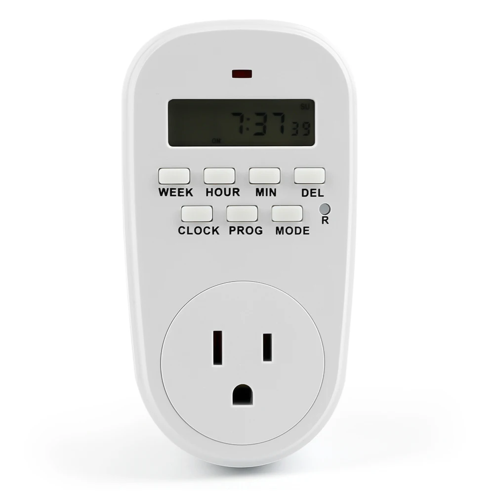 

7 Day Digital Display Programmable Timing Switch For Indoor Electrical Switch Energy Saving Smart Power Socket