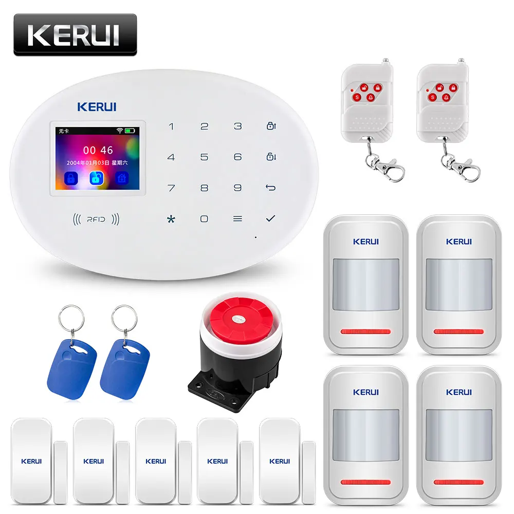 KERUI W20 Wifi GSM охранное оповещение Классический Люкс беспроводная домашняя система безопасности совместима с IP камерой и управлением приложениями