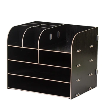 

Wood Desk Organizer Office Pen Holder Wooden Sorter with Drawer Organizer Pen Pencil Organizer