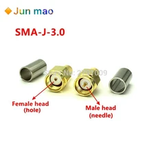 5 шт. SMA мужской/женский разъем SMA-J-3.0 Разъем RF коаксиальный разъем обжимной для RG58 LMR195 RG-400 RG-142 50-3 кабель RF SMA