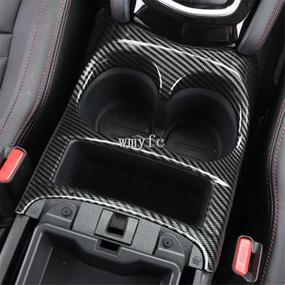 

Car Styling Console Central Front Water Cup Holder Trim Fit For Nissan Qashqai J11 2019 Carbon Fiber ABS