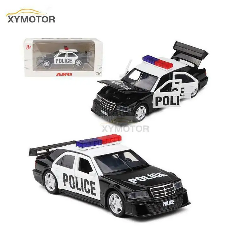 1/32 Jackiekim For Benz C CLASS AMG Diecast CAR MODEL Toys kids Gifts Black Police Car Metal Plastic Rubber | Игрушки и хобби