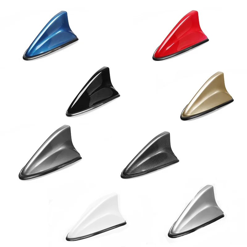 

New 1 Pc Universal FM Signal Amplifier Car Radio Aerials Shark Fin Antenna Car Roof Decoration Auto Side Replacement 6 Colors
