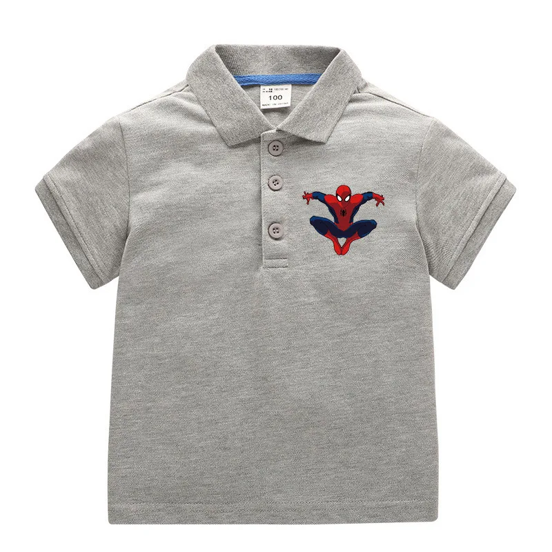 Marvel children's lapel short-sleeved cotton children's clothing