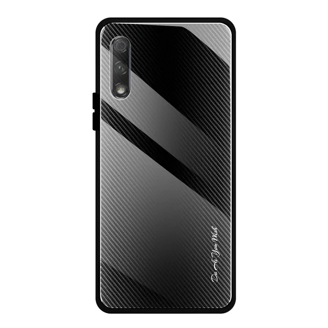 Для Honor 9X Премиум чехол из закаленного стекла с градиентом Мягкий силиконовый чехол-бампер для huawei Honor 9X Global Honor9X Pro Fundas - Цвет: Black