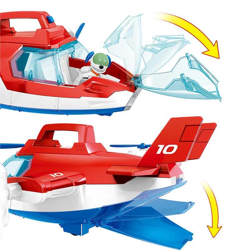 Günstig Große Spielzeug Paw Patrol Musik Rettungs Flugzeug Juguetes Spielzeug Patrulla Canina Roboter Hund ABS Action Figure Geburtstag Geschenke für Jungen und Mädchen