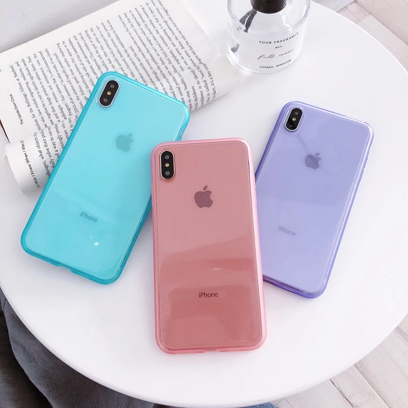 Candy Color Jelly Matte Transparent Soft Silicone TPU Phone Case Cover For iPhone X XS MAX XR 10 7 8 6 6s Plus Clear Coque Capa |