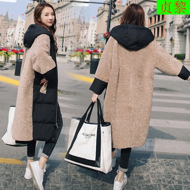 

Down Jacket Cotton-padded Clothes Women's Mid-length 2018 New Style over-the-Knee Cotton-padded Jacket Winter Slim Fit Waist Hug