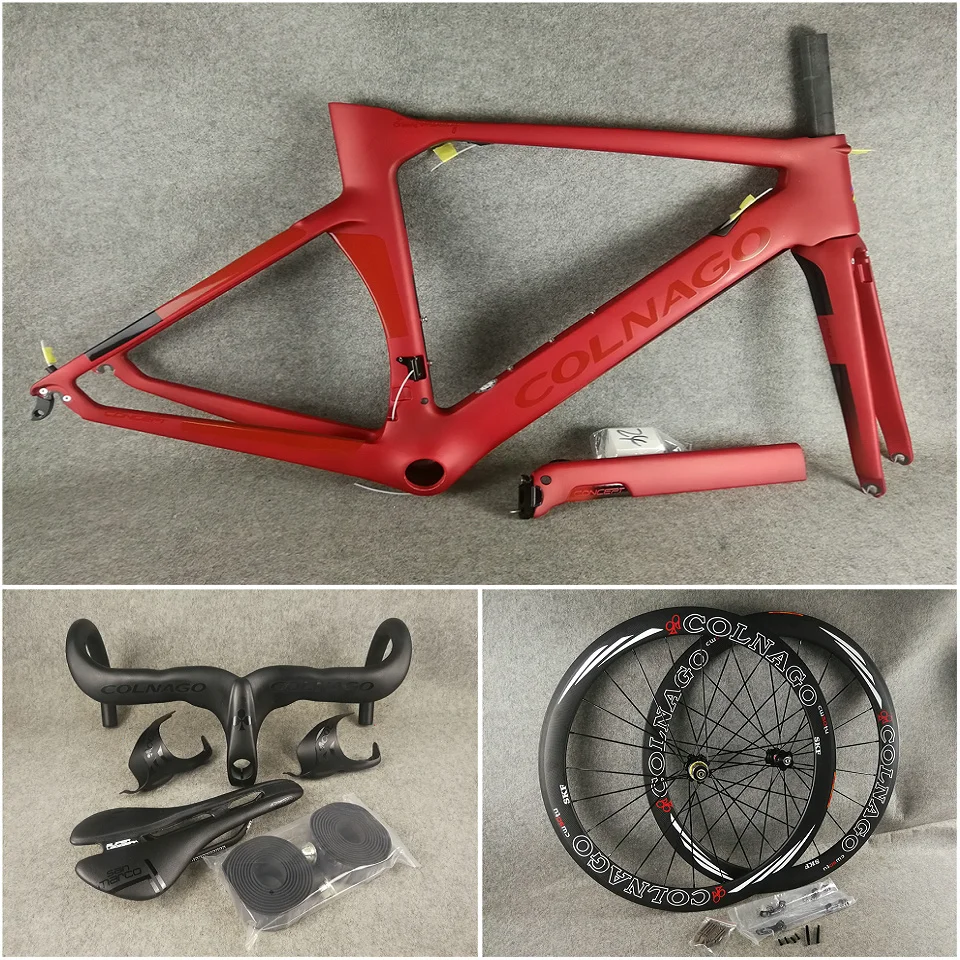 NJRD винно красный T1000 UD Colnago CONCEPT карбоновые шоссейные рамы Руль держатель бутылки
