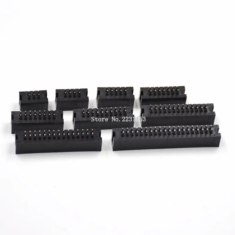 10 шт. DC3 14P 14Pin DC3-14P 2 54 мм гнездо разъема ISP мужской двойной интервал прямой IDC джтаг |