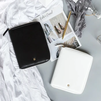 

Kinbor Hand Notebook A5 Multifunction Business Notebook Leather Diary Zipper Bag Account Book Creative Hand Account A5
