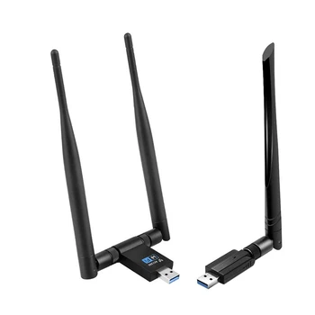 

2 Pcs USB 3.0 Wifi Adapter Ac 1200Mbps 5G/2.4G Dual Band Wifi Dongle Wireless Network Adapter with 5Dbi Antenna, A & B