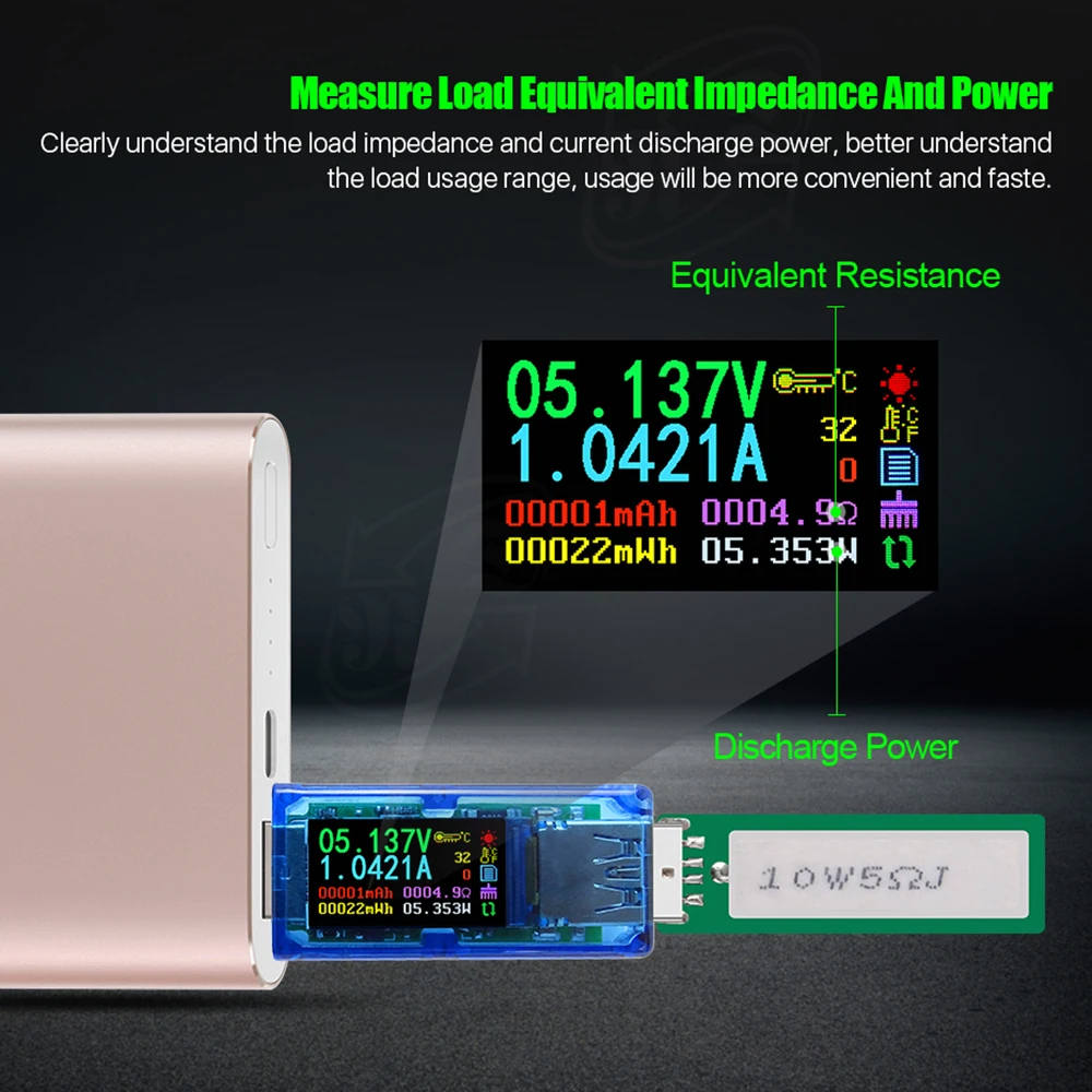 AT35 5 цифр USB 3,0 цветной ЖК-Вольтметр Амперметр Напряжение измеритель тока мультиметр Зарядка батареи банк питания USB Тестер
