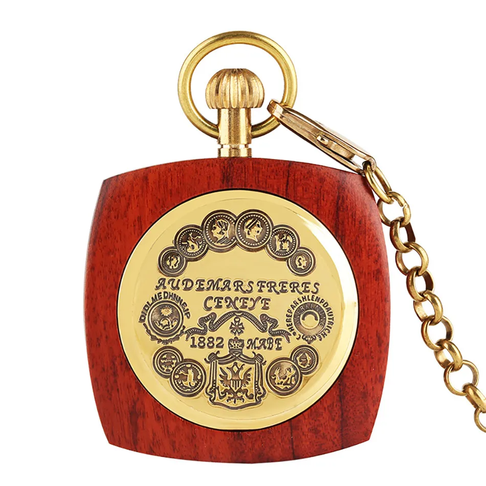 relógio de bolso mecânico com corrente de
