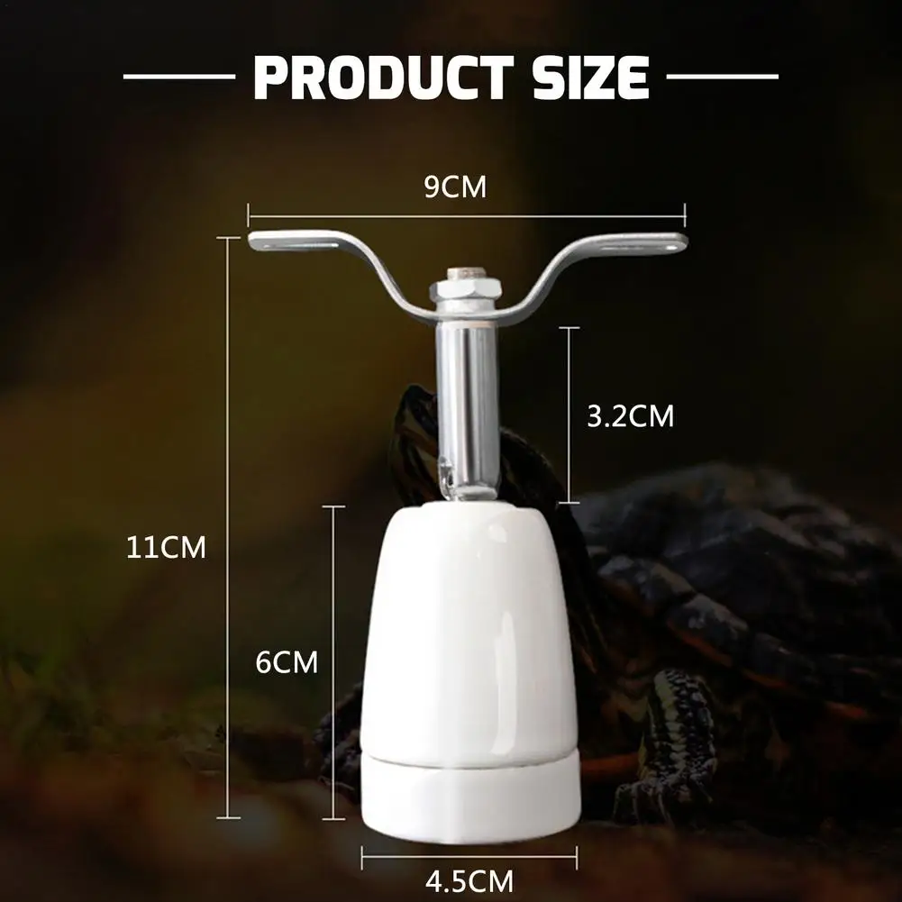 Ceramic E27 Lamp Holder Reptile Pet Heating Lamp Base Rotatable Bulb Holder For Reptile With ON/OFF Button Switch