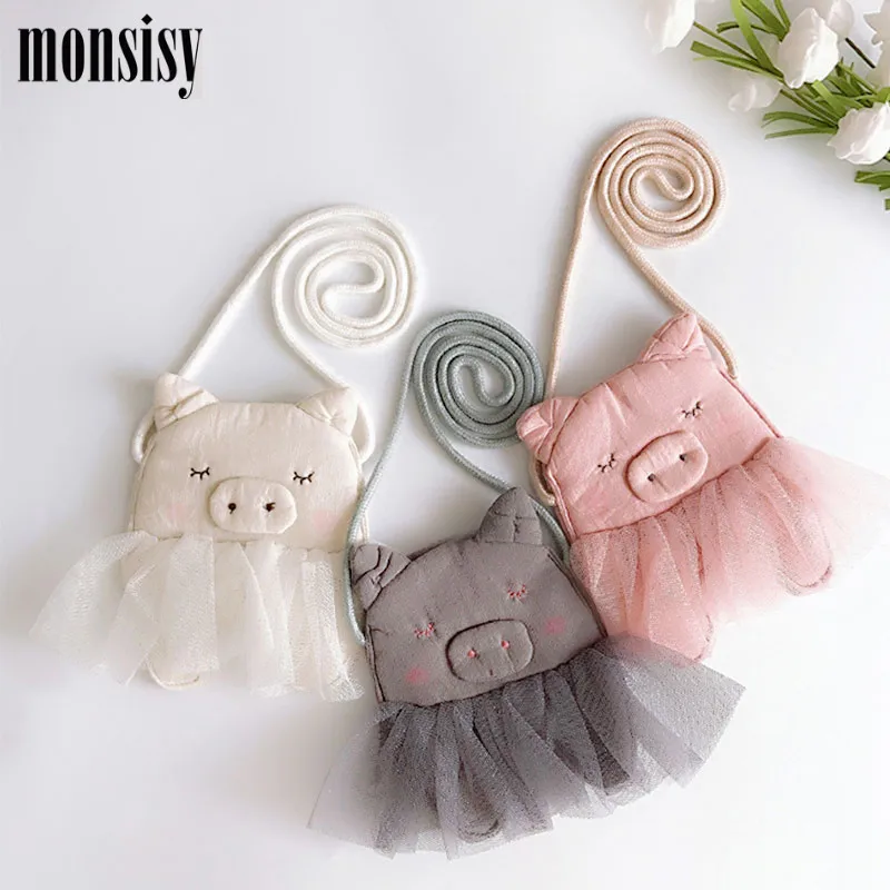 Coin Purse Handbag Lolita-Bag Monsisy Princess Kawaii Piggy-Shoulder-Bag Wallet Cute