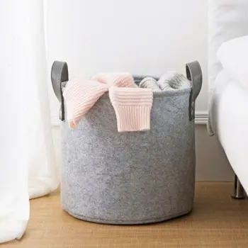 

Foldable Large Storage Laundry Hamper Clothes Basket Felt Laundry Washing Bag /BY