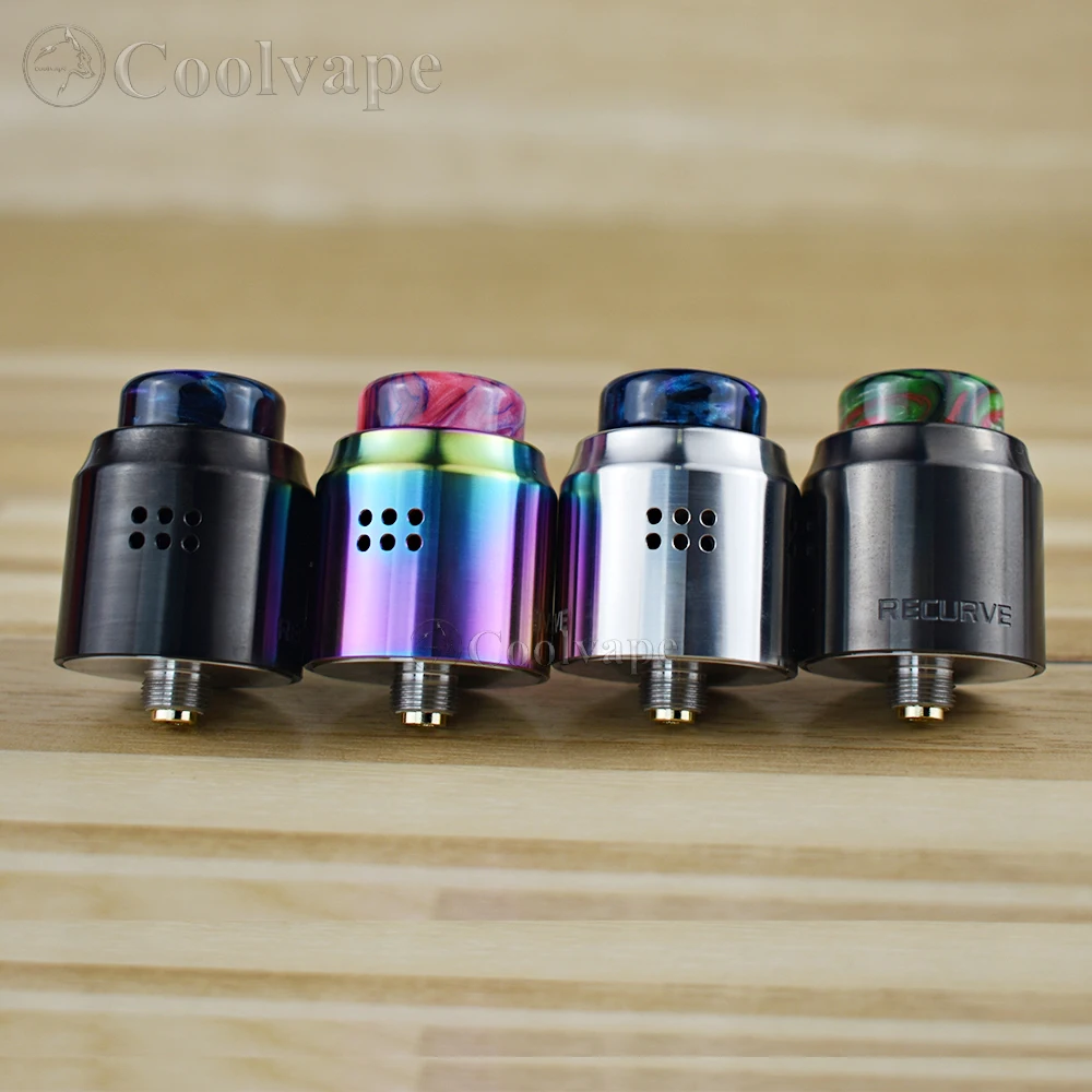 

Recurve RDA 24mm rda atomizer Single/Dual Coils Atomizer Tank Vape Rebuildable tank With BF Squonk Pin