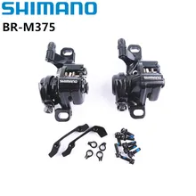 SHIMANO BR-M375 Disc Brake with Pads /& Adaptor F160//R140 Black X18
