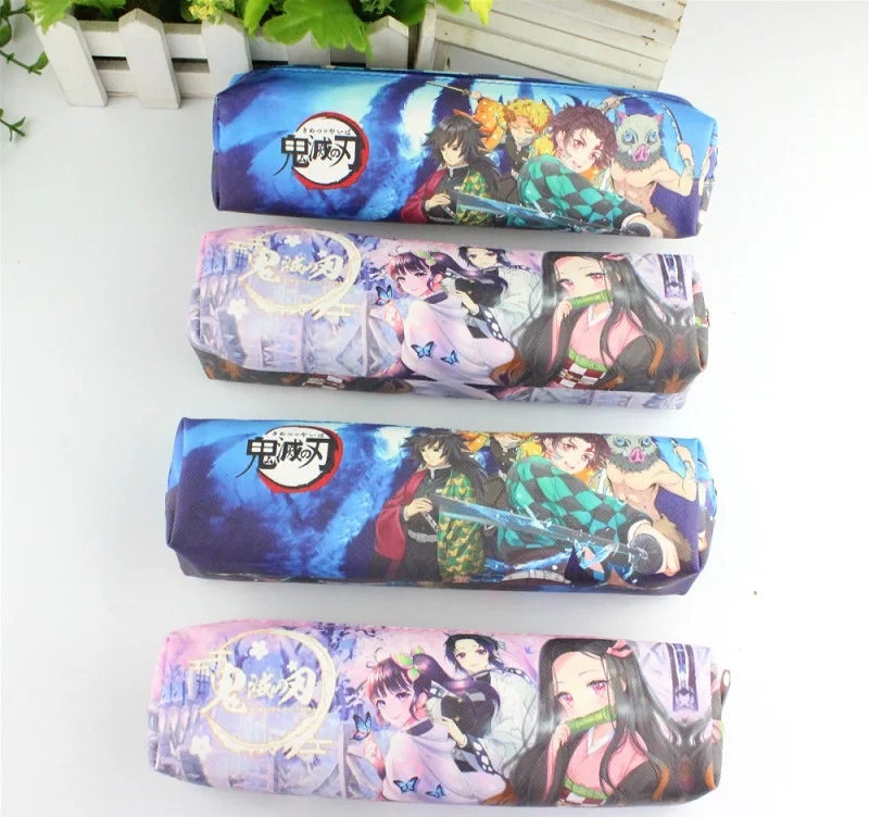 Wholesale Japan Anime Demon Slayer Kimetsu No Yaiba Kamado Nezuko Cosplay Student Pen Bag Pencil Case Cosmetic Storage Xmas