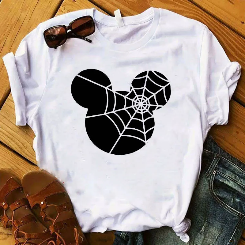 GJS9965 Женская футболка T Boo бантик-ушки, клетчатая, унисекс, пара, хеллоуин, женский топ, Футболка женская, графическая, женская рубашка, одежда, футболка - Цвет: GJS9965
