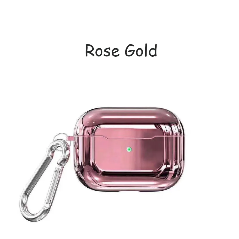 Shiny Plating Headset Case For Airpods Pro Capa Bluetooth Wireless Earphone Cases For Airpods Pro Cover Charging Box With Buckle (4)